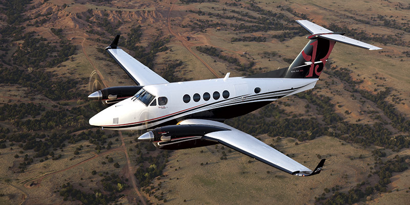 Beechcraft King Air 250 cabin interior for Boca Raton charter