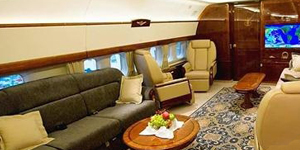 Boeing 727-251 VIP cabin interior for Boca Raton charter