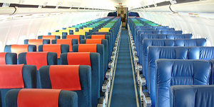 McDonnell Douglas MD-83 cabin interior for Boca Raton charter