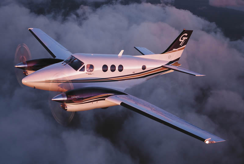King Air 90 cabin interior for Boca Raton charter