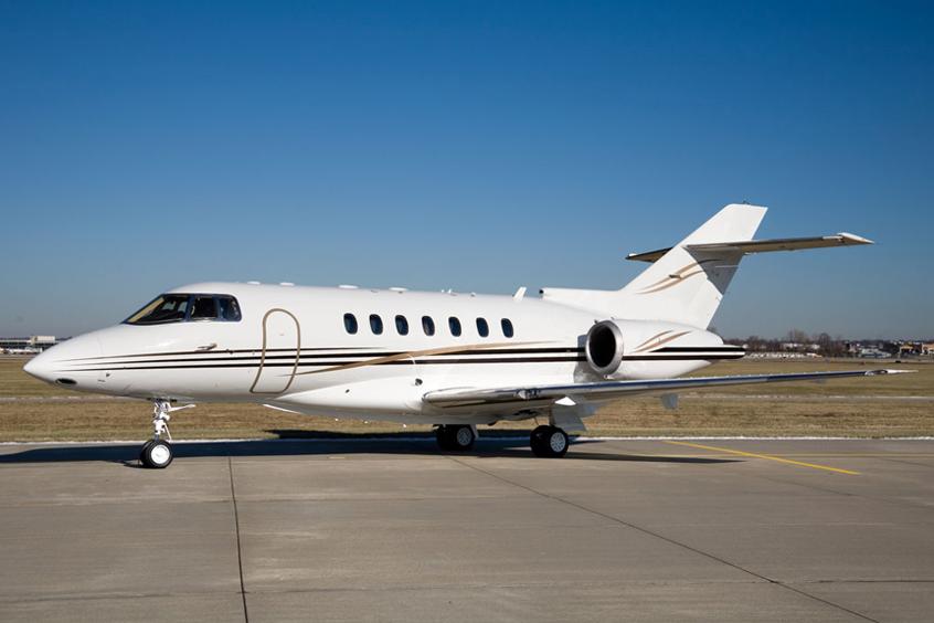 Hawker 1000 cabin interior for Boca Raton charter