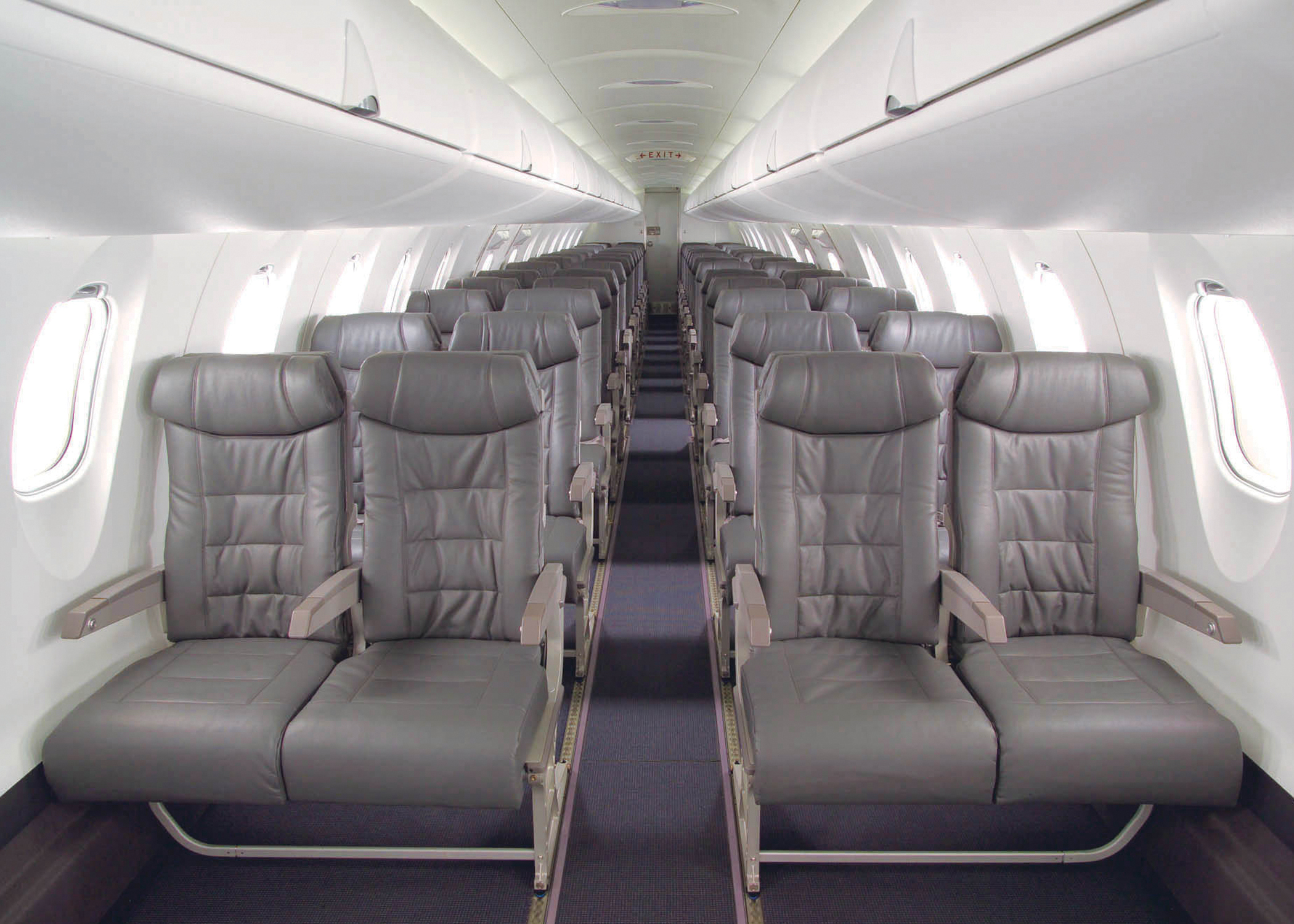 Bombardier CRJ-200 cabin interior for Boca Raton charter