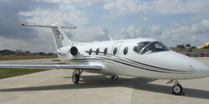 Hawker 400XP exterior for Boca Raton jet charter