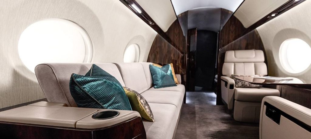 Gulfstream G600 cabin interior for Boca Raton charter
