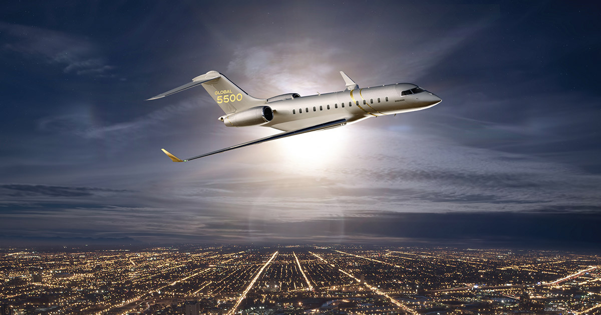 Global 5500 long range jet private aircraft for Boca Raton jet charter