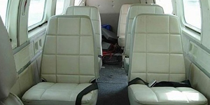 Piper Navajo / Cheyenne / Chieftain cabin interior for Boca Raton charter