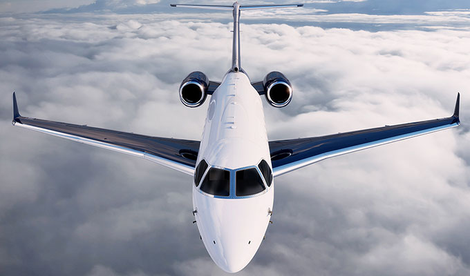Embraer Legacy 450 cabin interior for Boca Raton charter