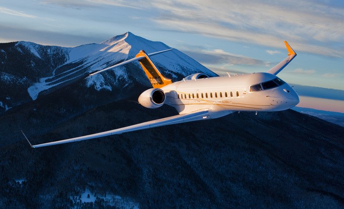 Global Express cabin interior for Boca Raton charter