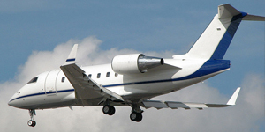 Challenger 600 cabin interior for Boca Raton charter