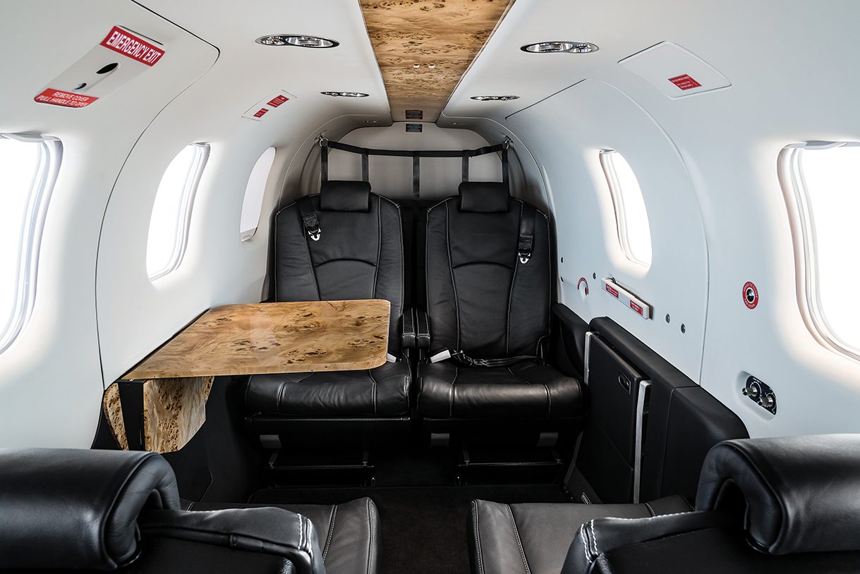 Socata TBM 850 cabin interior for Boca Raton charter