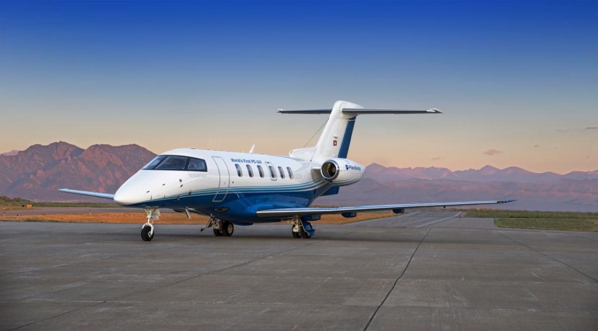 Pilatus PC-24 cabin interior for Boca Raton charter
