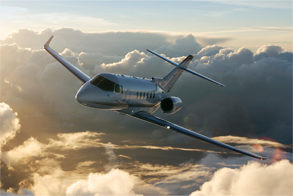 Hawker 900XP cabin interior for Boca Raton charter