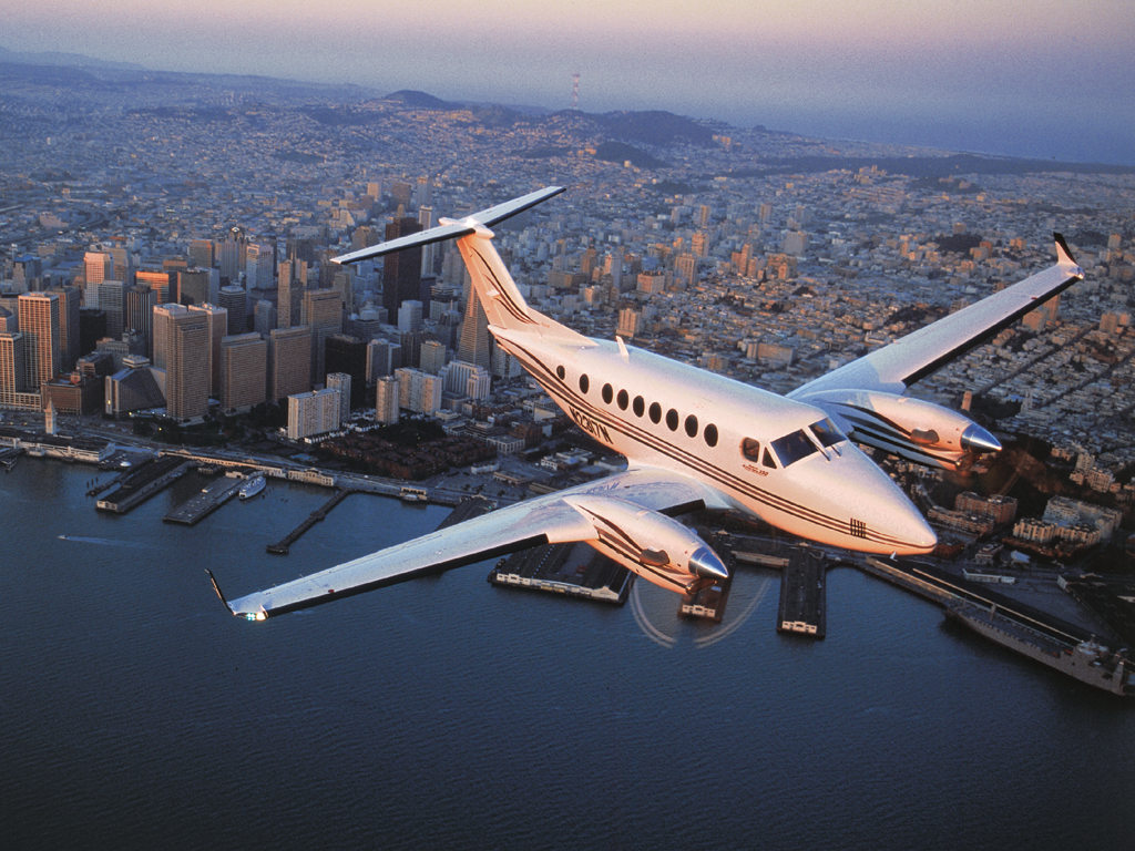 King Air 200 cabin interior for Boca Raton charter